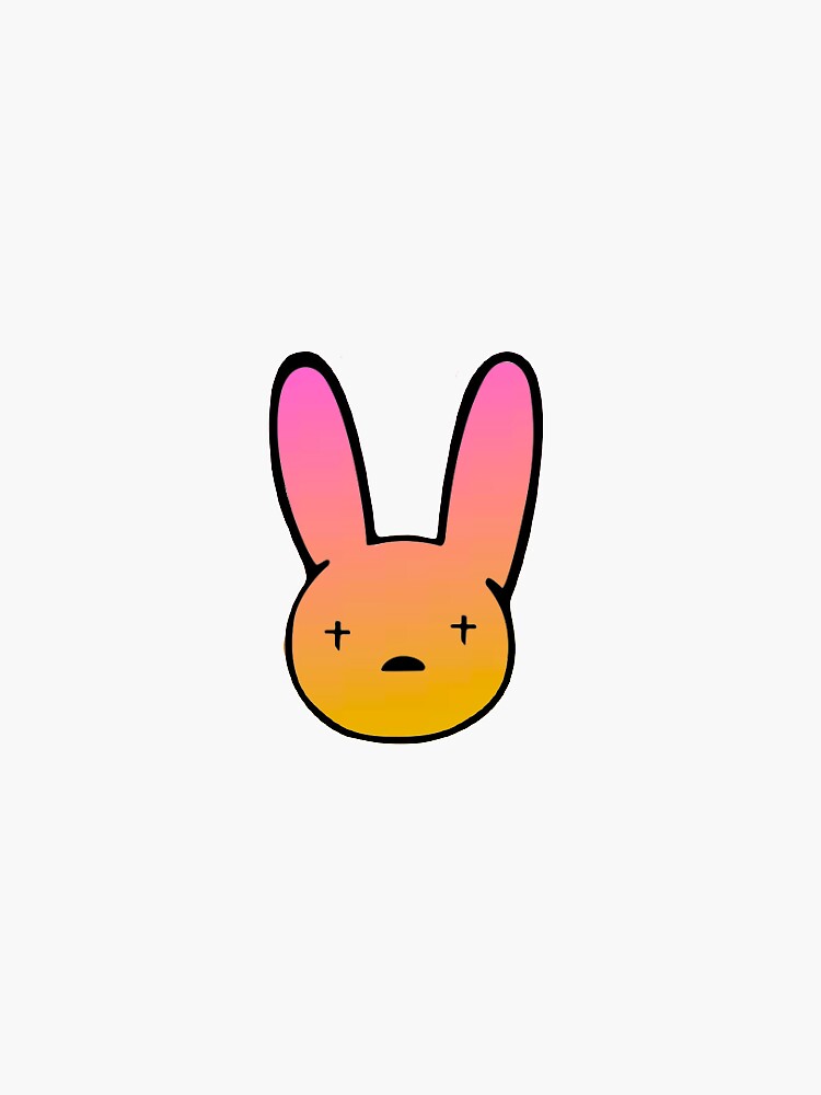 "Bad Bunny Logo" Sticker for Sale by gildedgold Redbubble