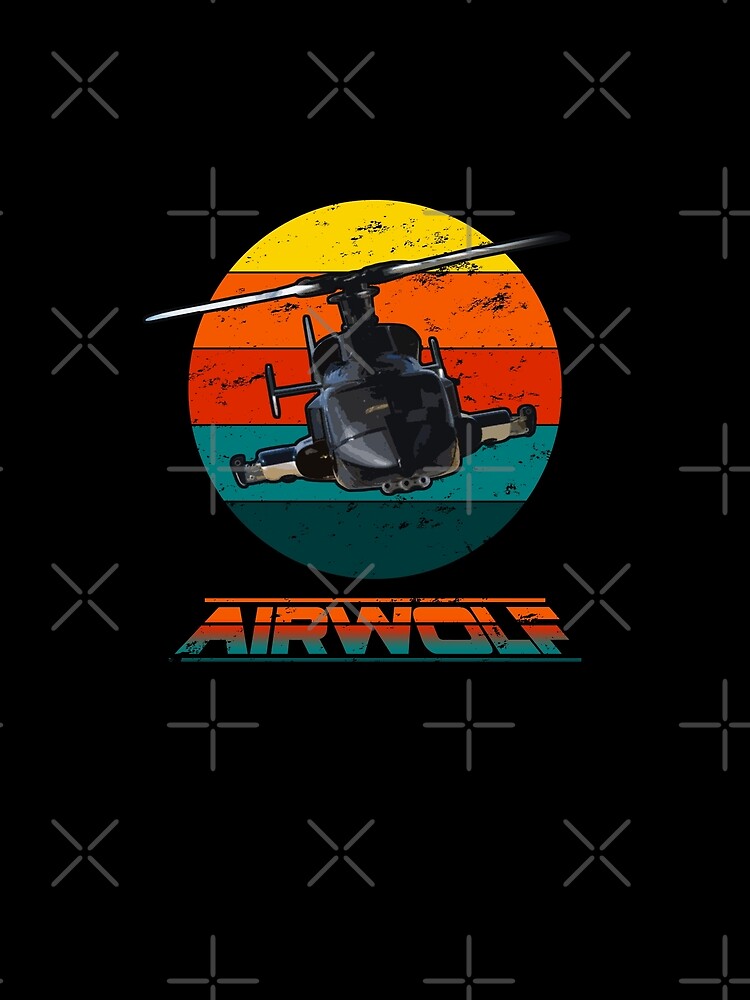 Thumbnail 5 of 5, Graphic T-Shirt, Airwolf Sunset 1980s Retro Classic designed and sold by Ravensclaw3.