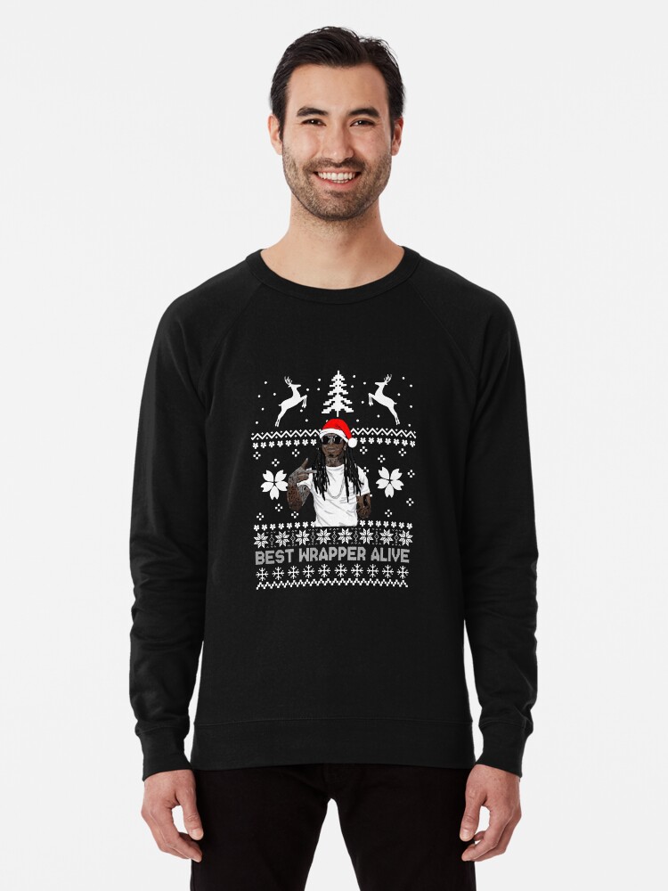 Lil Wayne Best Wrapper Alive Christmas Sweater Lightweight Sweatshirt