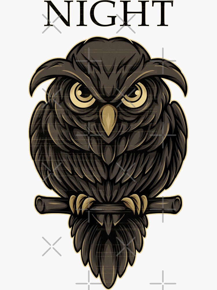 "Night Owl" Sticker for Sale by Gibbonzo Redbubble