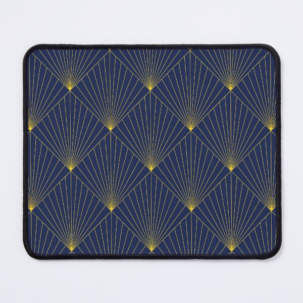 Item preview, Art Deco Sophisticated Blue And (Faux) Gold Pattern designed and sold by DEC02.