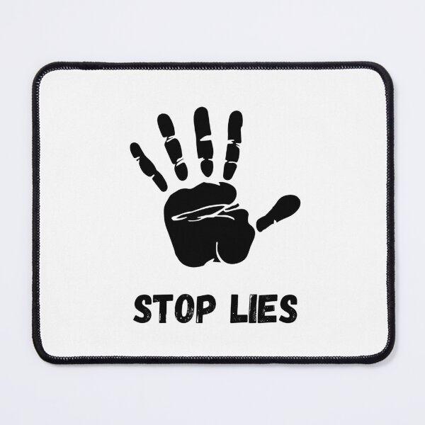 Item preview, Stop lies black and white design designed and sold by dineshshop1.