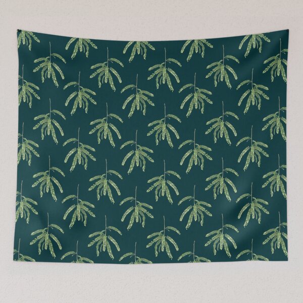 Item preview, Kowhai Sprig Black designed and sold by Sarah Thorpe Designs .