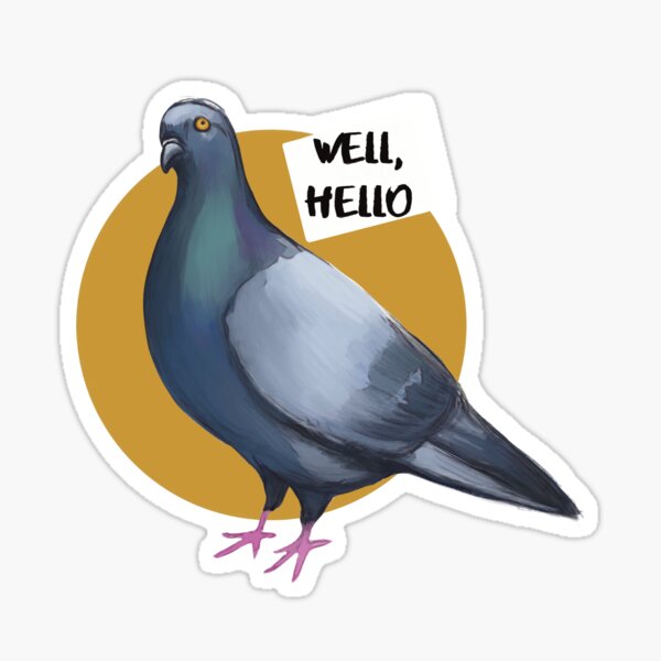 Funny dove well hello Sticker