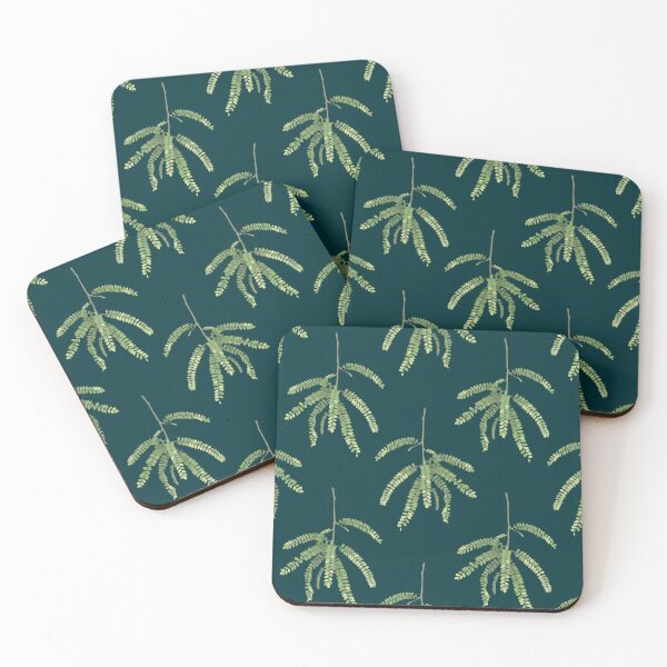 Item preview, Kowhai Sprig Black designed and sold by Sarah Thorpe Designs .