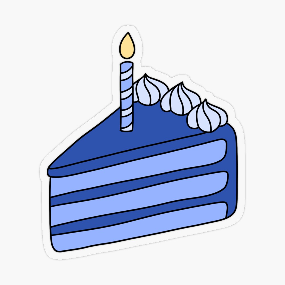 Blue Two-Tier Cake Clip Art Free PNG Image｜Illustoon