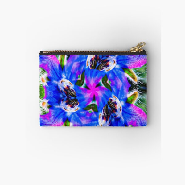 Item preview, Blue vegetable borage pattern designed and sold by Patternflower.