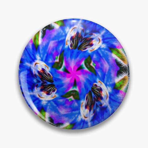 Item preview, Blue vegetable borage pattern designed and sold by Patternflower.