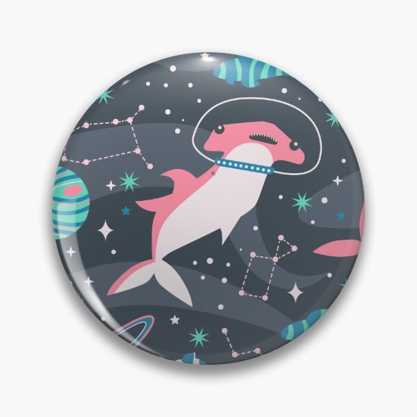 Item preview, Pink Space Sharks designed and sold by latheandquill.