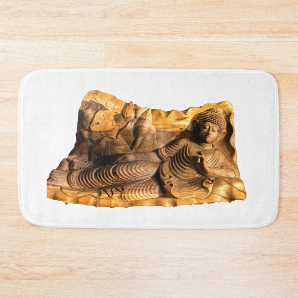 Item preview, Carved reclining Buddha designed and sold by indiafrankk.