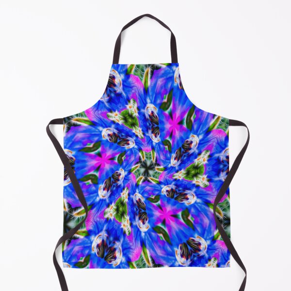 Item preview, Blue vegetable borage pattern designed and sold by Patternflower.