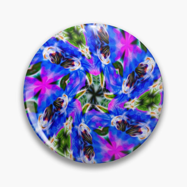 Item preview, Blue vegetable borage pattern designed and sold by Patternflower.