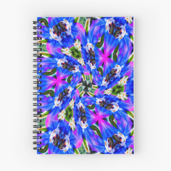 Item preview, Blue vegetable borage pattern designed and sold by Patternflower.