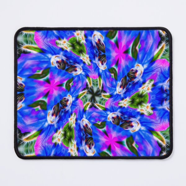 Item preview, Blue vegetable borage pattern designed and sold by Patternflower.