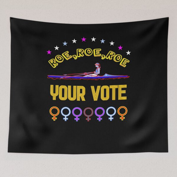 Item preview, Roe Roe Roe Your Vote, Red White Blue Rower, Stars, Femaie Symbols designed and sold by artfulnotebook.