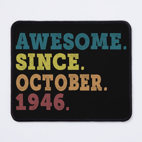 Item preview, Awesome Since October 1946 Retro Vintage 76th Birthday Gift designed and sold by designbychow.