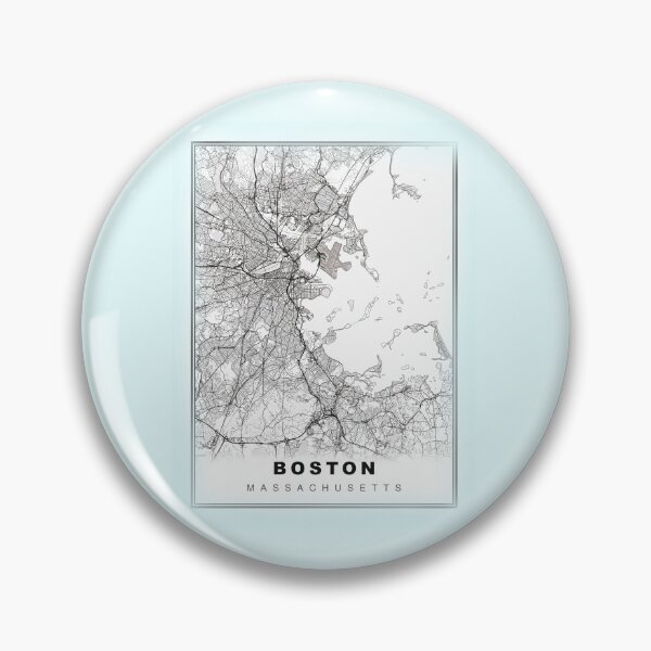 Item preview, Minimalist Pastel Blue Boston Map designed and sold by Tamas Das.