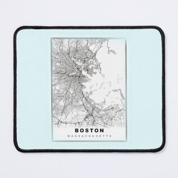 Item preview, Minimalist Pastel Blue Boston Map designed and sold by Tamas Das.