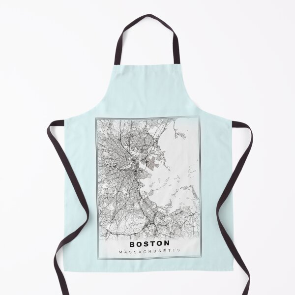 Item preview, Minimalist Pastel Blue Boston Map designed and sold by Tamas Das.