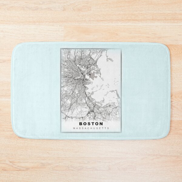 Item preview, Minimalist Pastel Blue Boston Map designed and sold by Tamas Das.