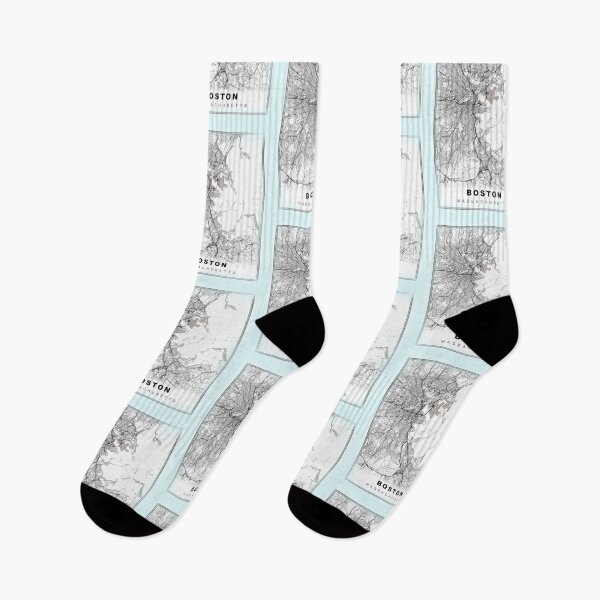 Item preview, Minimalist Pastel Blue Boston Map designed and sold by Tamas Das.