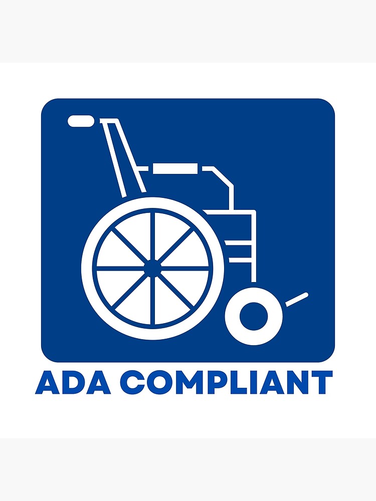 "ADA Compliant Handicap Sign Wheelchair" Poster for Sale by podlavadia
