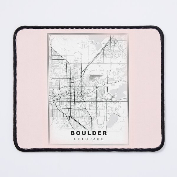 Item preview, Minimalist Pastel Pink Boulder Map designed and sold by Tamas Das.