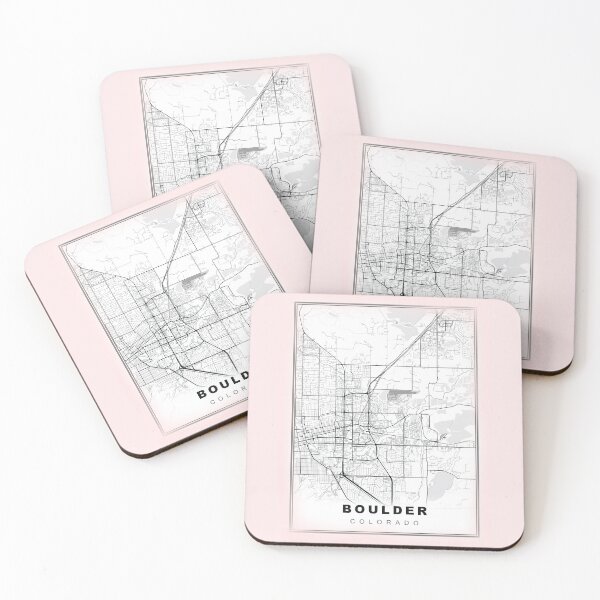 Item preview, Minimalist Pastel Pink Boulder Map designed and sold by Tamas Das.