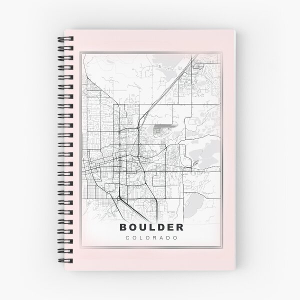 Item preview, Minimalist Pastel Pink Boulder Map designed and sold by Tamas Das.