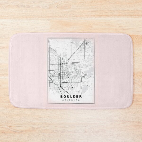 Item preview, Minimalist Pastel Pink Boulder Map designed and sold by Tamas Das.
