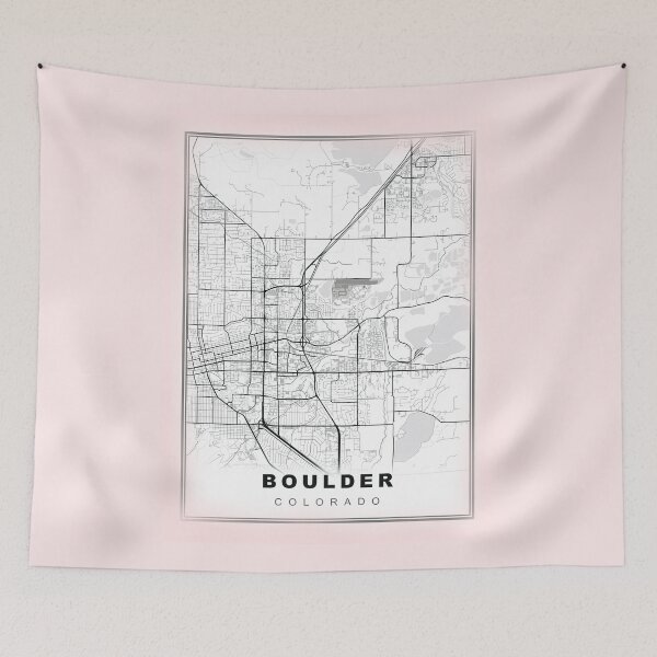 Item preview, Minimalist Pastel Pink Boulder Map designed and sold by Tamas Das.