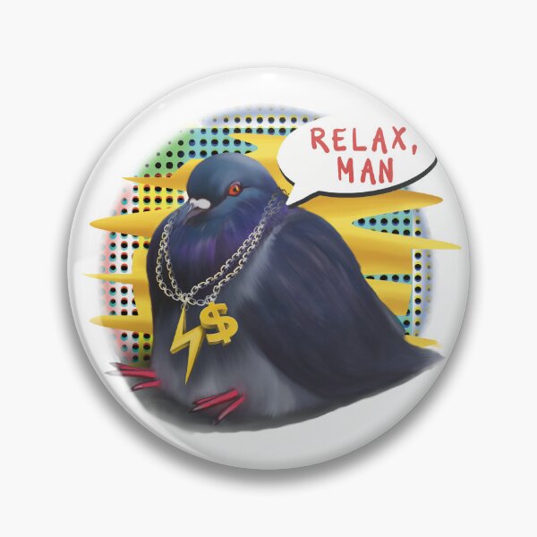 Item preview, Relax man cool pigeon designed and sold by Meakm-art.