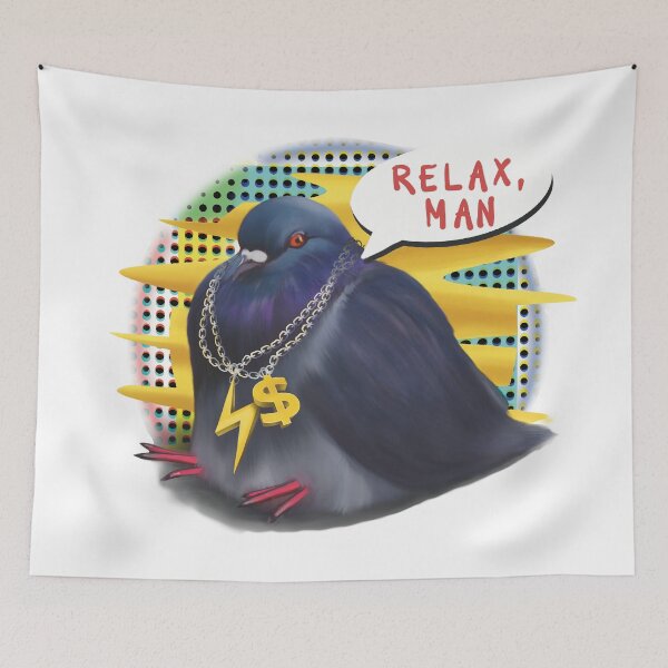 Item preview, Relax man cool pigeon designed and sold by Meakm-art.