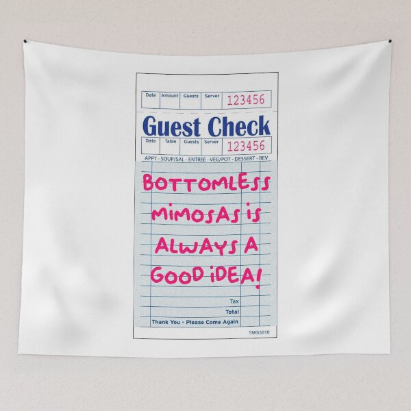 Item preview, BOTTOMLESS MIMOSAS GUEST CHECK designed and sold by abbymoriartyy.