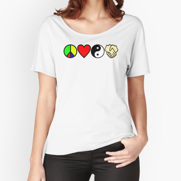 PLUR - Peace Love Unity Respect Symbols Relaxed Fit T-Shirt
