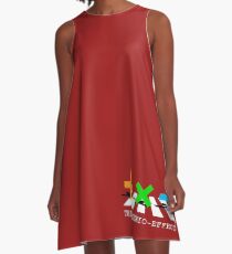 Sheerio-Effect Design Crosswalk A-Line Dress