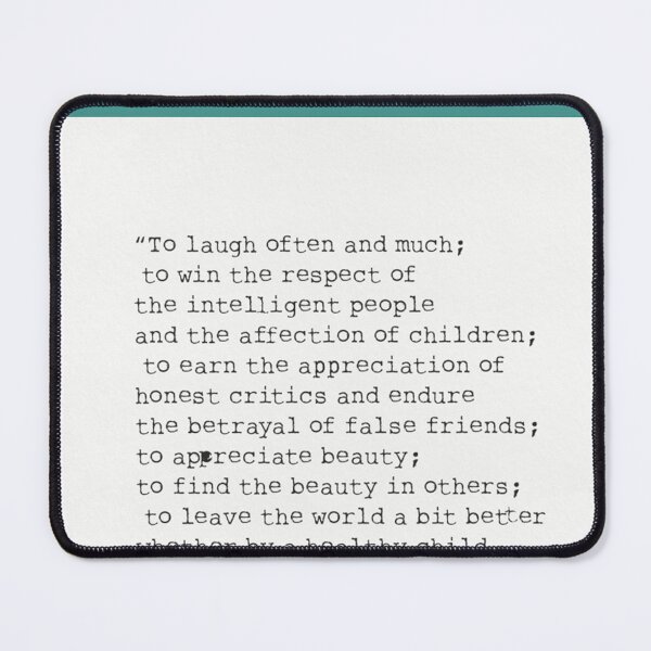 Item preview, “To Laugh Often And Much;&Quot; Ralph Waldo Emerson Quote designed and sold by NatalieMarx.