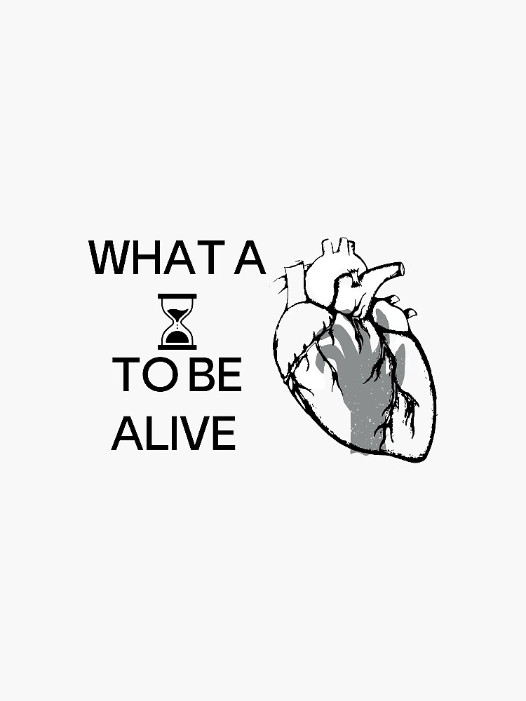 "What a Time to be Alive" Sticker for Sale by BlackeyWhite Redbubble