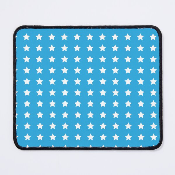 Artikelvorschau, Weiß-Sterne-Muster auf blauem Hintergrund entworfen und verkauft von QOT  Designs.