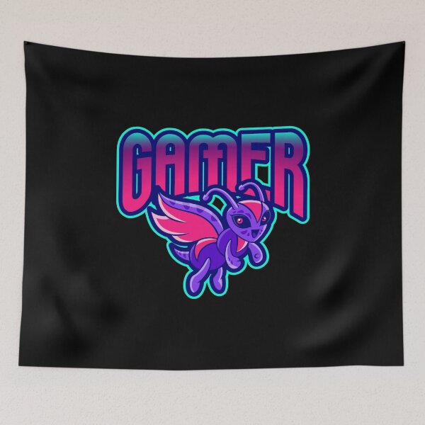 Item preview, Gamer with Flying Critter Cartoon designed and sold by PRIVARSHU.