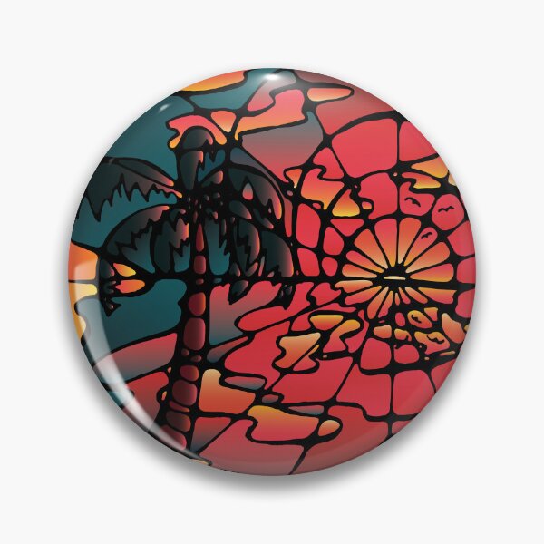 Item preview, Neurographic Palm Tree Beach Sunset designed and sold by Suzanne Uchytil.