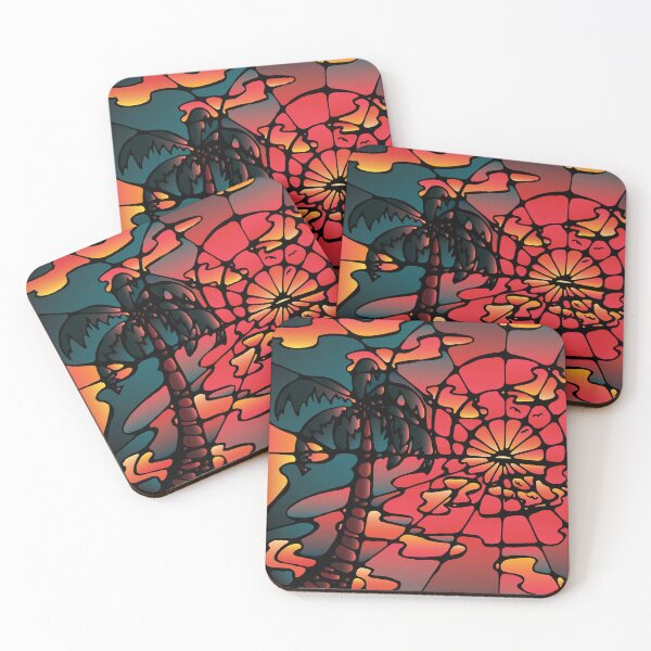 Item preview, Neurographic Palm Tree Beach Sunset designed and sold by Suzanne Uchytil.