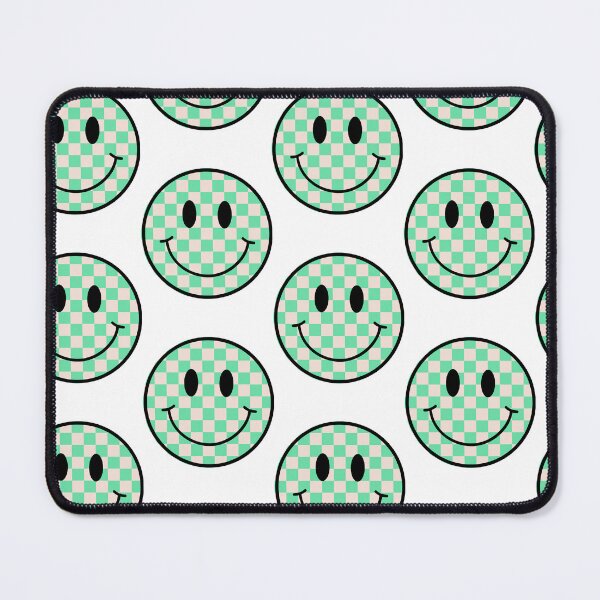 Item preview, blue checkered smiley designed and sold by kate w.