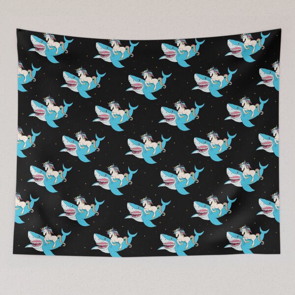 Item preview, Unicorn Riding Shark designed and sold by ChicGraphix.