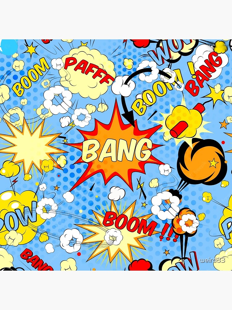 Bang - Police de dessin animé de bulle de bande dessinée' Autocollant