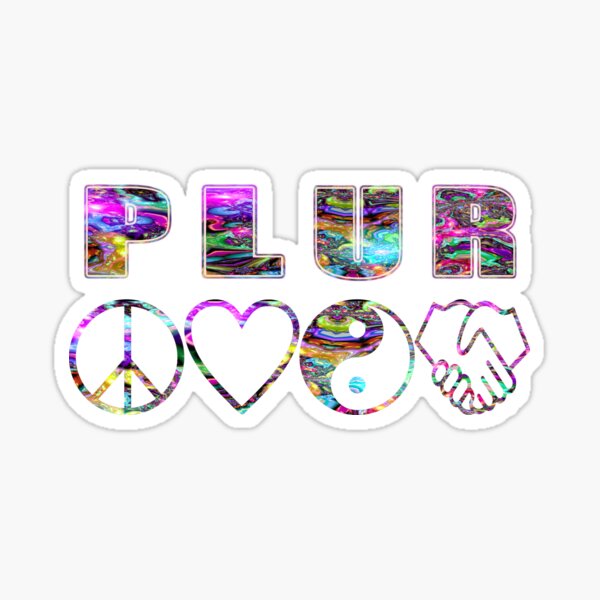 Item preview, Psychedelic PLUR mit Symbolen designed and sold by Yungsock.