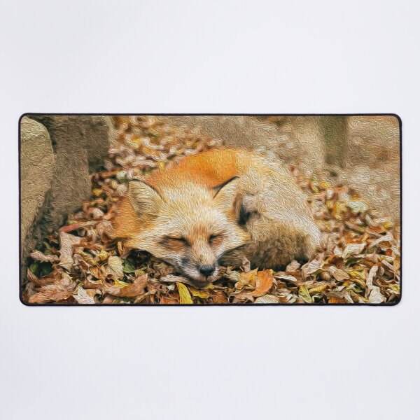 Item preview, Fox Sleeping on Autumn Leaves designed and sold by friendlyfauna.