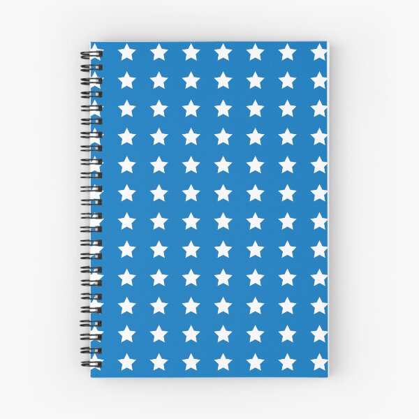 Artikelvorschau, Weiß-Sterne-Muster auf blauem Hintergrund entworfen und verkauft von QOT  Designs.
