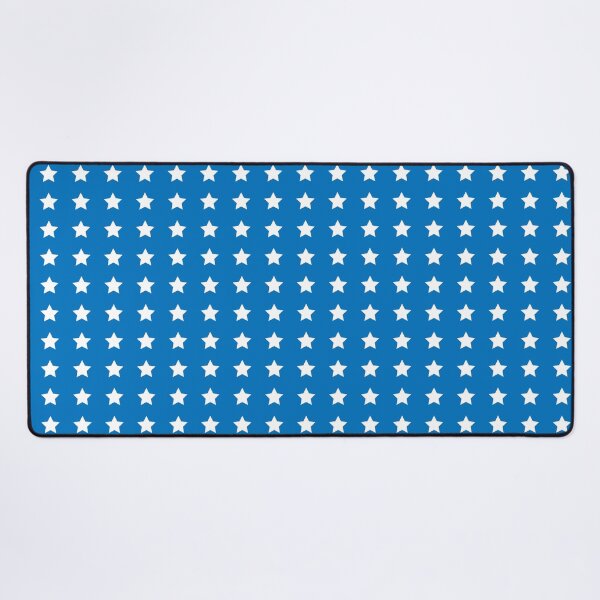 Artikelvorschau, Weiß-Sterne-Muster auf blauem Hintergrund entworfen und verkauft von QOT  Designs.