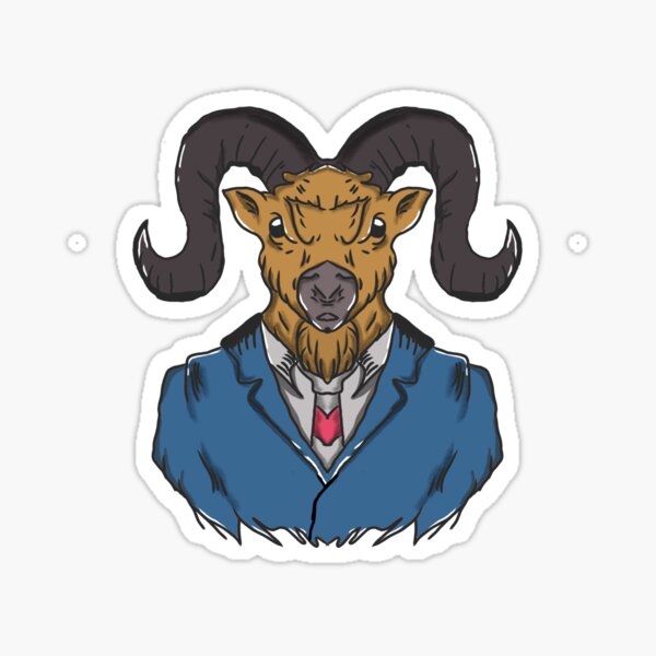 "Funny goat" Sticker for Sale by tohjoyo Redbubble